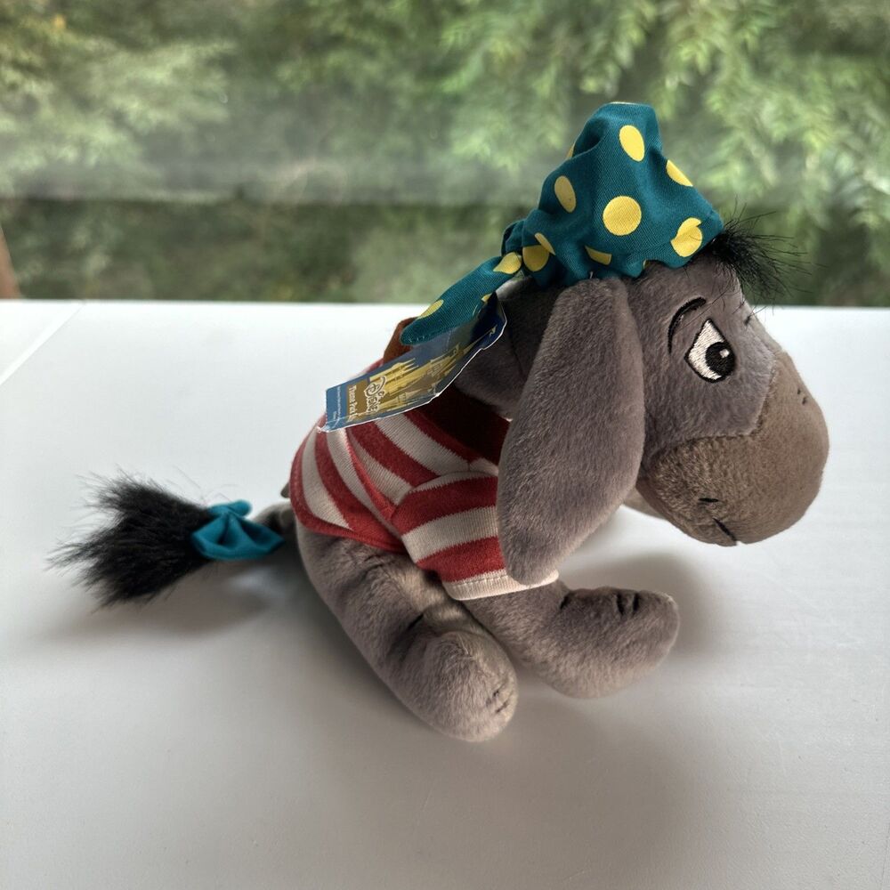 Walt Disney World Pirate Eeyore Bean Bag Plush Disneyland Resort Theme Park NWT